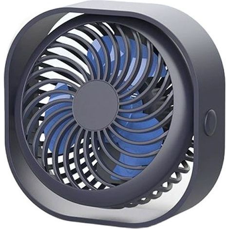 Ventilateur portable rechargeable USB, silencieux, 3 vitesses, batterie lithium intégrée (carré) (1/5)
