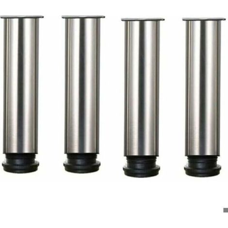 Pieds De Meuble - Acier Inoxydable 304 - Hauteur Réglable 250 À 265 Mm - Diamètre 50 Mm - Pour Canapés Et Tables - Lot De 4 (1/5)