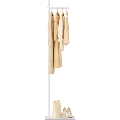 174cm Métal Porte Manteau,Type L Porte Manteau pour Entrée,Blanc (1/5)