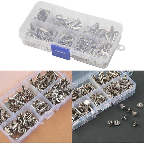 Rivets en cuir M5 à double tête, rivets mâle-femelle pour la décoration artisanale (1/4)