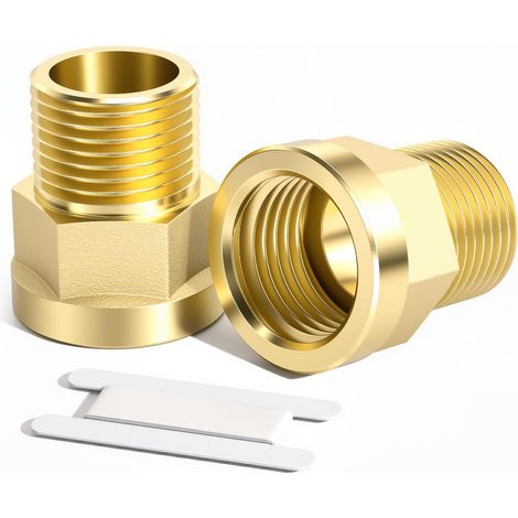 2 pièces 3/4 "femelle à 3/4" mâle BSP filetage en laiton douille hexagonale connecteur de réduction pour la Conversion de raccordement de tuyau (1/5)