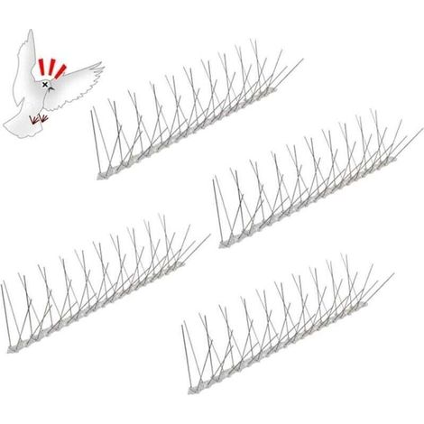 Vogelabwehrspitzen aus Edelstahl, Taubenabwehrspitzen, Vogelabwehr, Anti-Tauben-Spikes, Anti-Krähen-Spikes, Perfekte Abschreckungswirkung gegen Vögel, 1 Meter - Fei Yu (1/4)