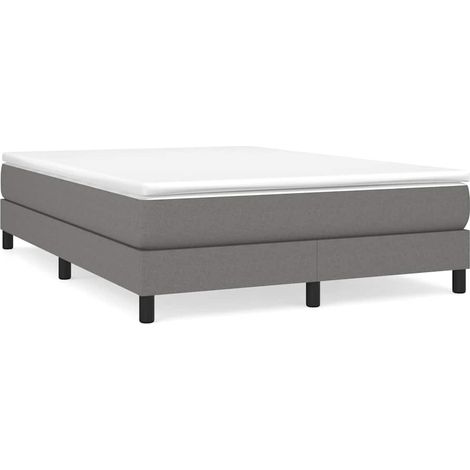 Maison Exclusive - Boxspringbettgestell Dunkelgrau 140x200 cm Sto (1/5)