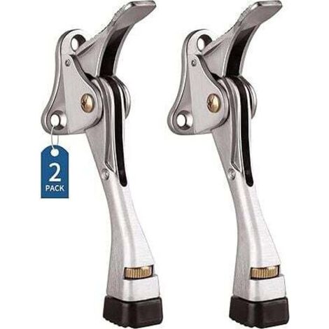 Door Stopper, Set of 2 Door Stoppers with Height Adjustable Knob and 4" Rubber Tip. MUMU (1/4)