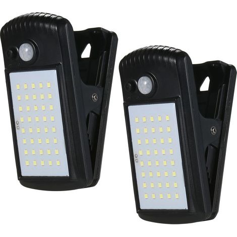 Zoternen – Lampe solaire à pince 40 LEDs – Capteur de mouvement infrarouge – IP65 étanche – Installation rapide sans câblage – Autonomie 12h - 40leds (1/5)