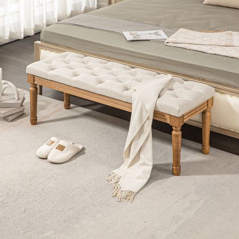 seduta imbottita 120 cm con bottoni stile francese OKMYHOME (1/5)