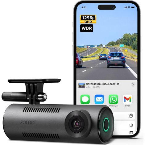 70mai 2K Dashcam Car M310, telecamera per auto 1296P, Dashcam per auto WiFi, WDR, visione notturna, registrazione in loop, modalità parcheggio 24 ore su 24, sensore G, Dashcam con controllo APP, max 2