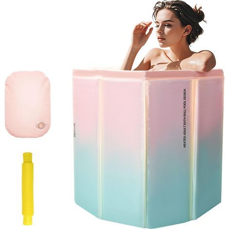 Foldable Bathtub, 70x65cm, Hot and Cold Bath, Cushion Included, For Adults and Athletes (1/5)