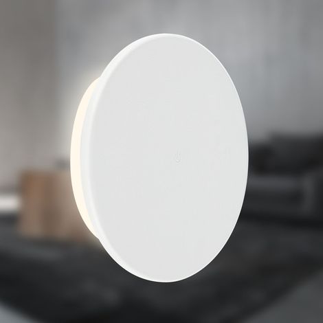 Briloner Aurora Applique LED sans fil tactile dimmable Ø25 cm 2.6 W 300 lm 2700 K blanc chaud batterie USB C IP54 blanc lampe murale interieur exterieur (1/5)