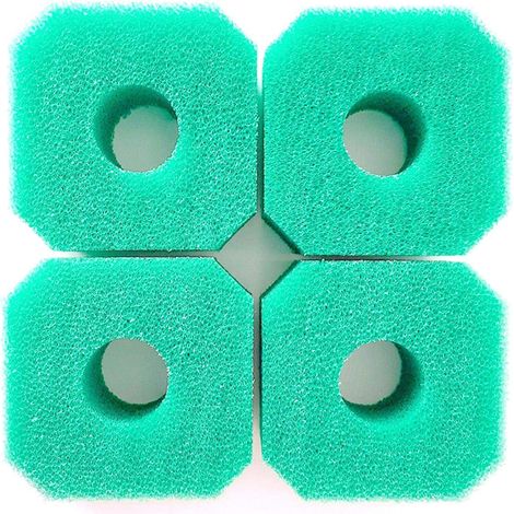 Tuyaux Filtrants en Mousse pour Aquarium, 4 Pièces, Vert (1/2)