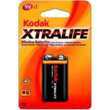 Pile Kodak Alkaline Xtralife Transistor 9V 1Pz