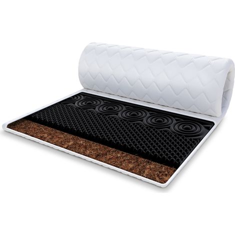 Topper 90x200 cm Matratzenauflage mit HR-Schaum Kokos 6 cm Schoner H3 (1/5)