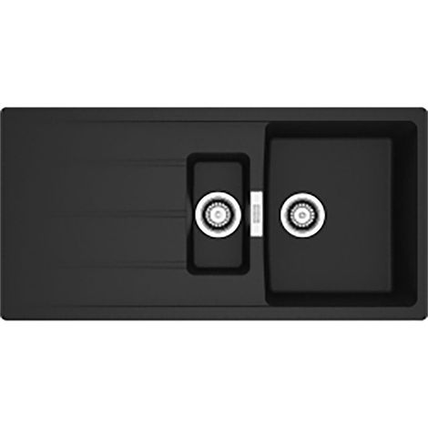 Franke Einbauspüle Centro Flächenbündig CNG 251-100, Fragranit, Black Matt Drehknopfventil Edelstahl (1/3)
