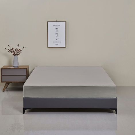 Drap de lit imperméable et anti-poussière en tissu brossé, housse de matelas, protège-matelas, taille européenne et américaine, drap de lit imperméable brossé de couleur unie (1/3)