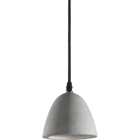 Sospensione Industrial-Minimal Oil-4 Metallo Cemento Grigio 1 Luce Gu10