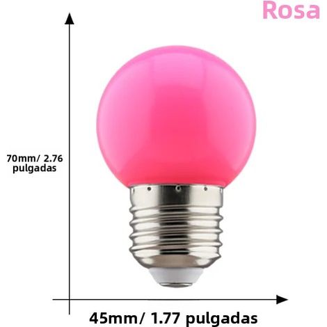 Ampoule LED bicolore (rose) G45 E27 220V Lampe de table d'intérieur Veilleuse (1/5)