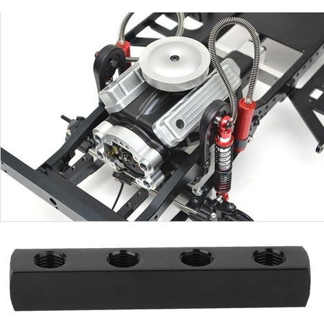 Collecteur de tuyau d'air en acier inoxydable SUS304, filetage BSPP 1/4 pouce, noir, 4 voies (1/5)