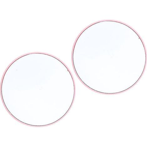 Kosmetikspiegel mit 10-facher Vergrößerung, Wand- und Reisespiegel mit Saugnapf, kleiner Kosmetikspiegel, 2er-Pack – Schwarz, 7,5 cm – Rosa