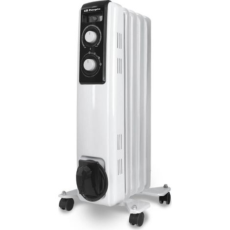 Radiateur à bain d’huile, 1000 W, construction modulaire composée de 5 éléments, modèle blanc, 3600 W, 1 litre, 44 décibels, bois, noir (1/5)