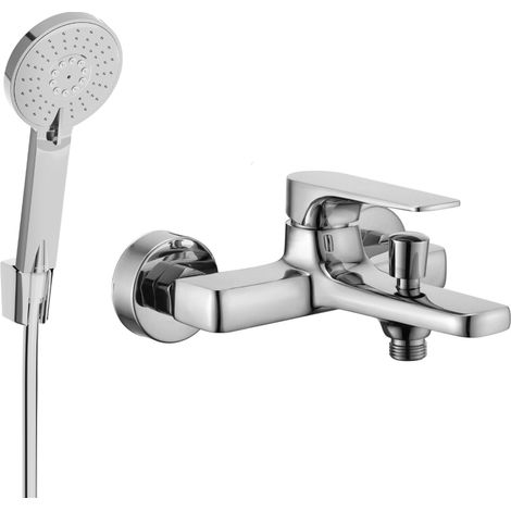 Mexen Lynx R40 rubinetto per vasca con set doccia, cromo - 74593R40-00 (1/3)