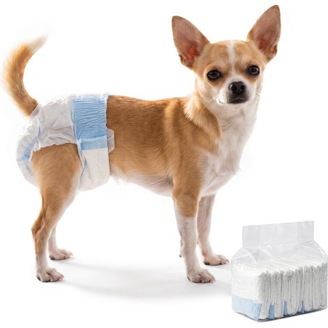 PawHut Disposable Dog Diapers Female Dog Nappies 48 Count, XS, 15-33 cm