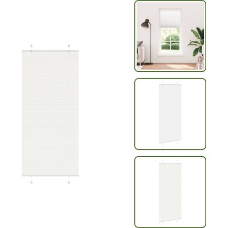 vidaXL Plissee Weiß 95x200 cm Stoffbreite 94,4 cm Polyester (1/5)