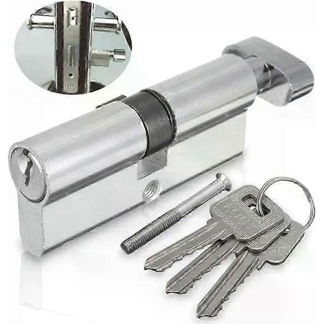 Accessoires de serrure de haute qualité pour cylindre de serrure Euro multi-positions argenté avec vis antivol (1/4)