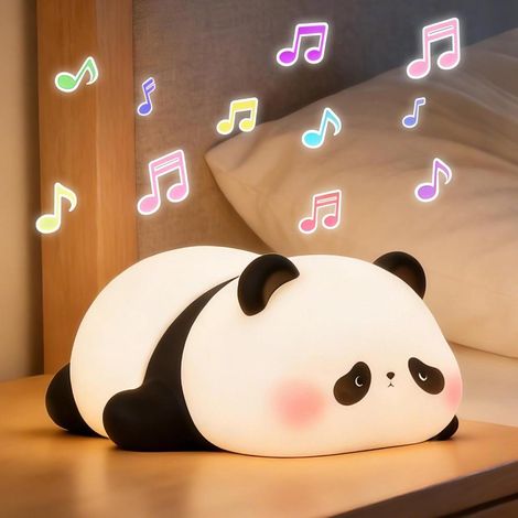 Veilleuse panda bruit blanc lampe chevet silicone alimentaire (1/4)