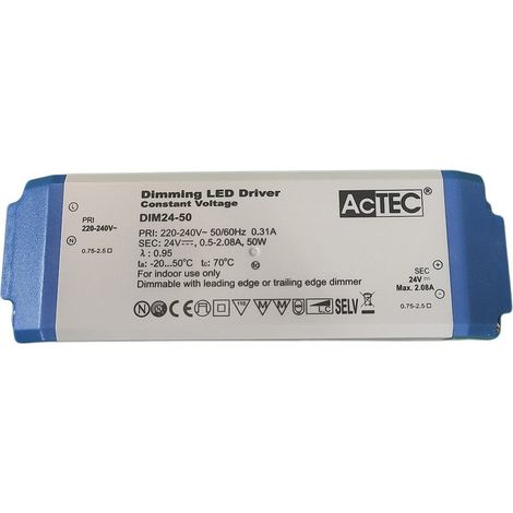 Alimentatore Dimmerabile Con Triac Dimmer Taglio di Fase DC 24V 50W Per Striscia Led 24V DIM24-50 (1/3)