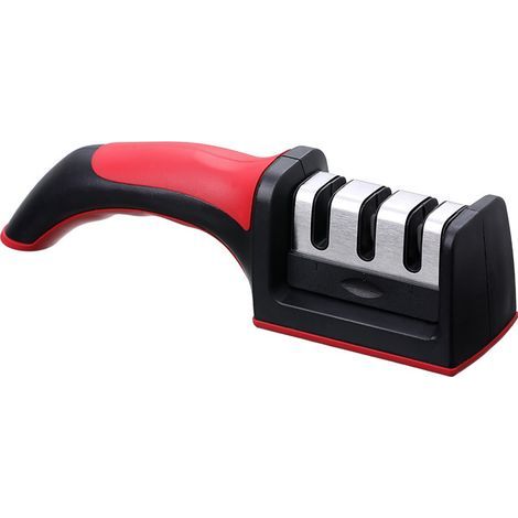 Aiguiseur à 3 phases Easy Sharp - pour couteaux de cuisine - résultat professionnel/design ergonomique - pierre céramique/carbure tungstène/diamant (1/5)