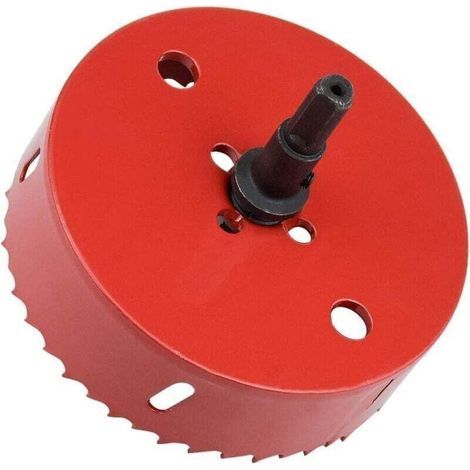 Scie cloche en métal 110 mm M42 HSS avec tige hexagonale et foret pour aluminium, fer, bois Ø 110 mm (1/4)