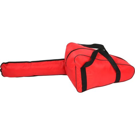 Sac de transport pour tronçonneuse, robuste et imperméable, en tissu Oxford, pour bûcheron (rouge) (1/5)