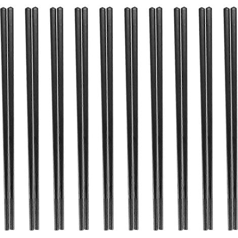 10 Paires Baguettes Fibre de Verre, 9,5 Pouces Baguettes Débutants, Lot de 10, Réutilisables, Antidérapantes (1/5)