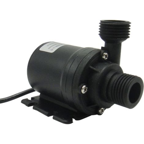 Pompe de Fontaine sans balais électrique, Pompe à Eau Submersible sans balais 800L / h 5m pour Le système de Circulation d'eau DC 12V, Mini Pompe à Eau 12V Fonepro Noir,HANBING (1/5)