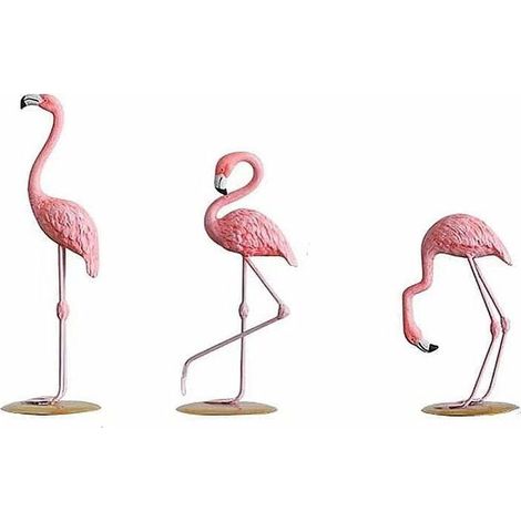 3pcs Flamingo Decorative Resin Dolls Flamingos Ornaments Crafts Gifts Women Girls Home Bedside Nightstand Bedroom Living Room (1/5)