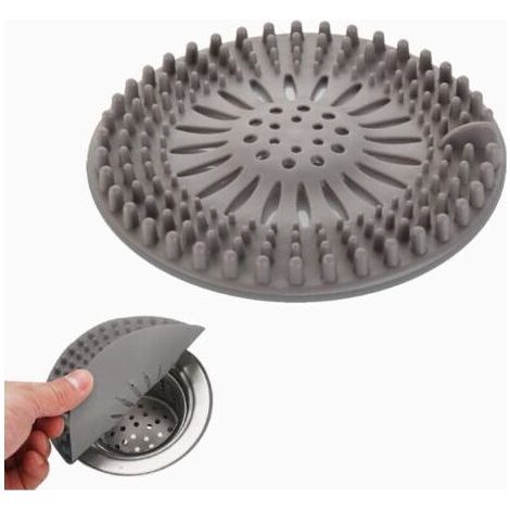 Silikon-Abflussschutz, Küchenspülenfilter mit Saugnapf, Badewannen-Abflussabdeckungsfilter, Küchen- und Badezimmerspülenfilter. (1/4)