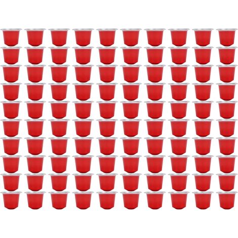 100 capsules de café vides de 15 ml en aluminium, rechargeables et faciles à fermer, pour cafetières (rouge). (1/5)