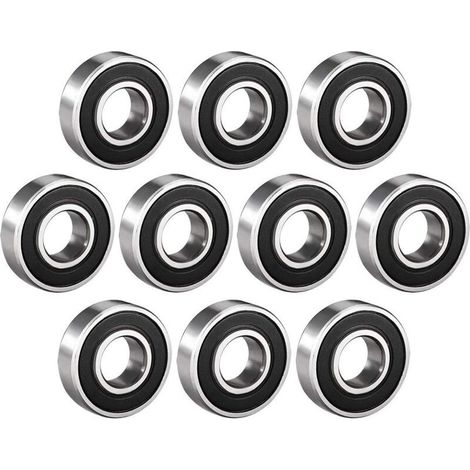 10 Pièces Roulement a Bille, Fabriqué en Acier à Roulements 12 mm x 28 mm x 8 mm, Roulements à Billes à Gorge Profonde Doublement Blindés
