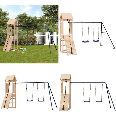Spielturm Massivholz Kiefer - Holzspielplatz - Spielturm - Kiefernholz - Kindermöbel - Gartenspielgeräte - Home & Living