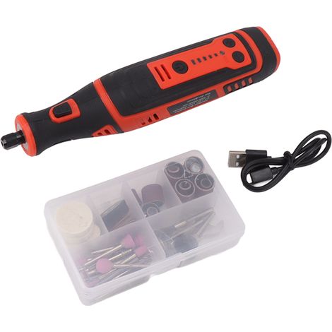 Outil rotatif sans fil haute vitesse, mini-outil rotatif alimenté par batterie, kit pour polir, meuler, poncer, couper 7,2 V (1/5)