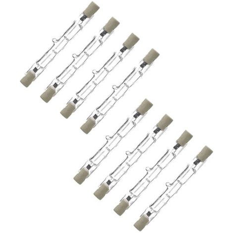 8er-Set R7S Halogen-Stablampe 118 mm 300 W dimmbar AC220-240 V J118 Lineare Halogenstrahler für Landschafts-, Sicherheits- und Straßenbeleuchtung (1/5)