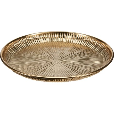 Piatto in metallo 30 cm oro PERAGA CHRISTMAS