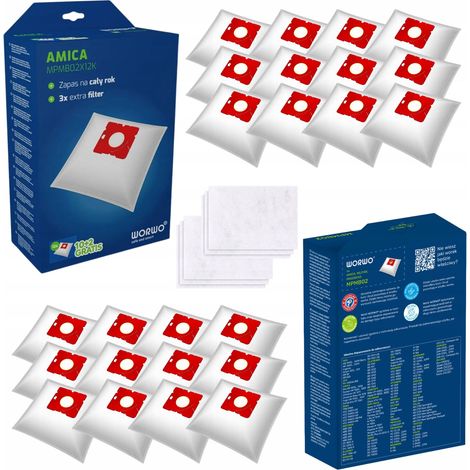 Sacchetti per aspirapolvere sintetici resistenti in amica MPMB02K  24 pezzi. (1/5)