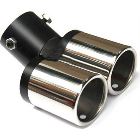 Exhaust Cover Universal Exhaust Muffler Double Exhaust Cover Stainless Steel Chrome Finish (1/5)