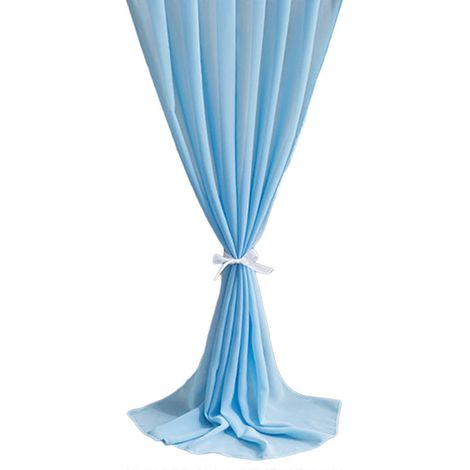 Chemin de table en mousseline, nappe pour décoration de table, tissu, décorations de Noël 2024, décorations de mariage, bleu ciel, 17 pouces (1/5)