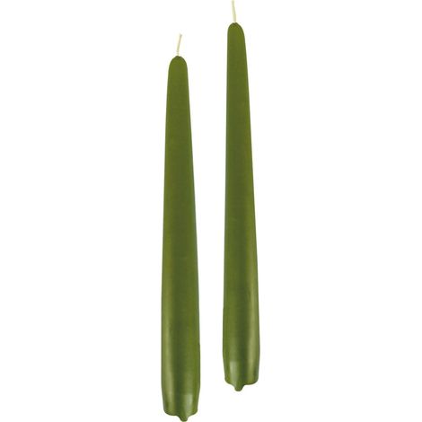 Cereria Di Giorgio Candele Coniche Ø 2,2 cm H. 25 cm (10 pz) - Verde Muschio (1/2)