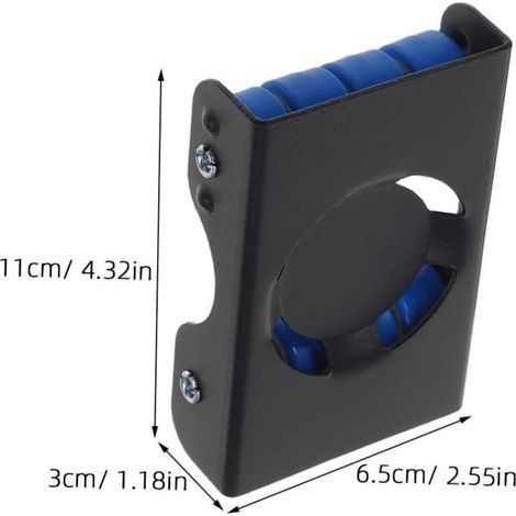 Quatre roulettes pour machine à laver portable avec freins, base universelle en alliage, capacité de charge de 300 kg (1/4)