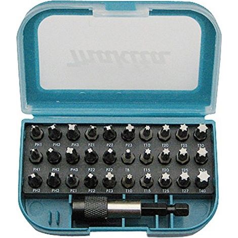Makita Caja de brocas MIX 31 pzs. Set 10x P-73374 - Expositor de mostrador P-73380
