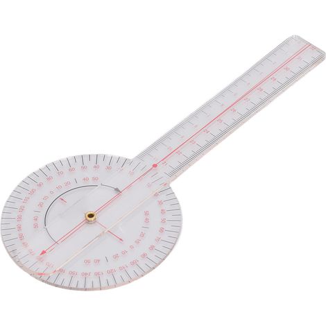 Goniomètre orthopédique à 360° pour la physiothérapie, rapporteur d'angle, règle pour l'articulation du genou, du coude et de l'épaule, petite taille (20,1 cm/7,9 pouces) (1/5)
