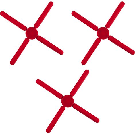 Dessous de plat pliables en silicone, antidérapant, pliable en forme de croix, compact et extensible. (1/5)
